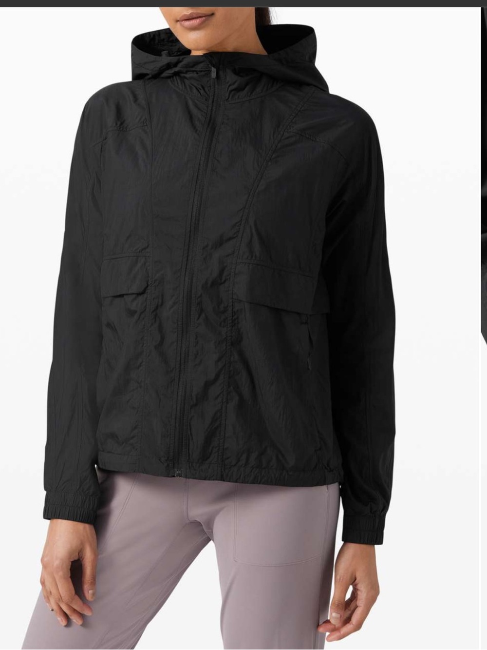 Lululemon Hood Light Jacket *Packable, Size 10 Pockets Water Wind Resistant EUC